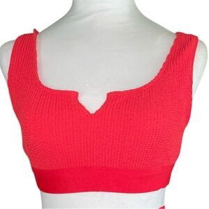 VS PINK Sport Red Gym to Swim Sports Bra Bikini Swimsuit Top Size Medium